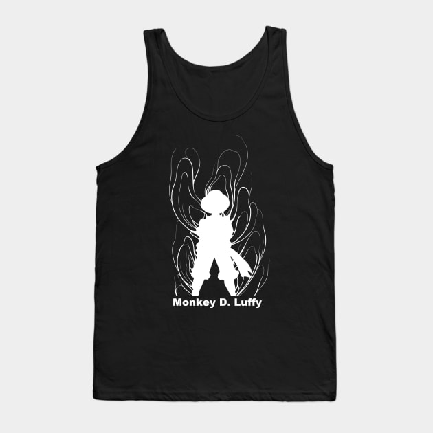 Monkey D. Luffy Silhoutte Tank Top by mylistart